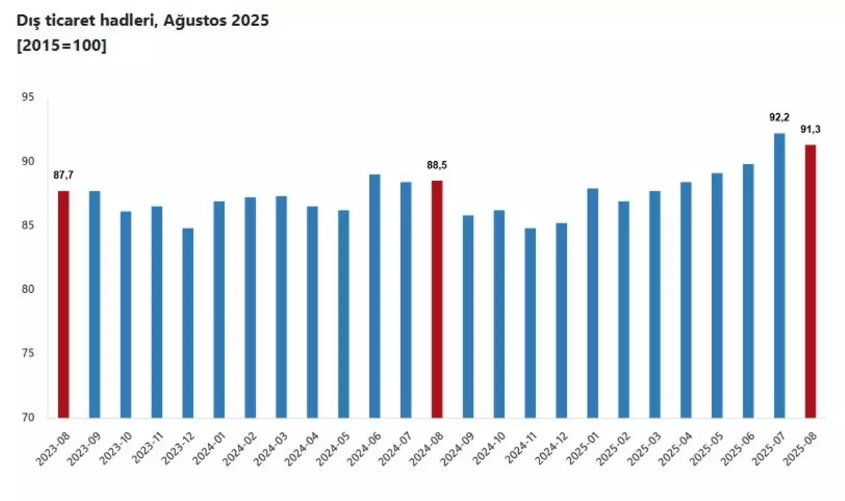 Ağustos Ayında Dış Ticaret Haddinde Artış