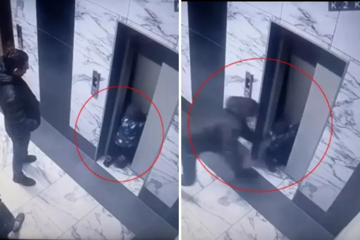 Dehşet anları kamerada: Küçük çocuk asansör boşluğuna düştü!