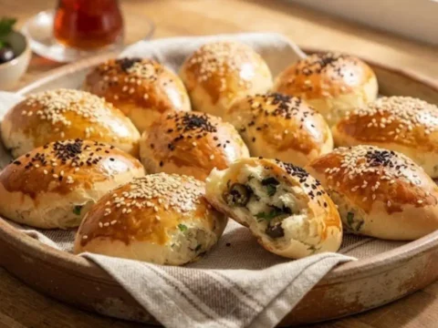 Puf puf kabaran enfes lezzet zeytinli maydanozlu pogaca tarifi uGYKIL7D
